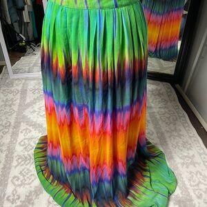 Vince Camuto Vibrant Tie-Dye Maxi Skirt